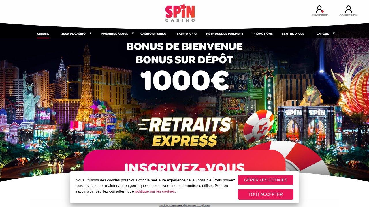 Capture d'écran de Spin Casino